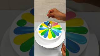 1kgRainbow 🌈Cake Amazing Design Birthday Cake cake cakedesign shorts short video youtube food [upl. by Jakoba]