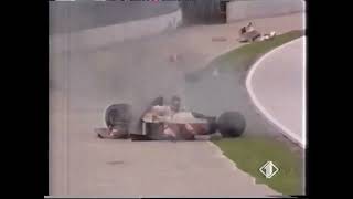 F1 Michele Alboreto Imola crash 1991 [upl. by Erland]