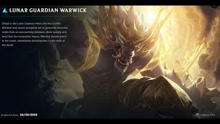 LUNAR GUARDIAN WARWICK SKIN SPOTLIGHT06112024 [upl. by Zora]