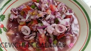 CEVICHE DE CALAMAR  AprendeyPreparaEnCasa [upl. by Enoyrt]