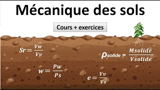 Mécanique des sols 1  teneur en eau porosité indice des vides degré de saturation  EXERCICE [upl. by Tab]