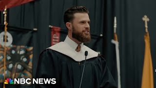 Chiefs kicker faces backlash over graduation speech [upl. by Sulihpoeht868]