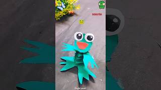 Easy kids frog paper craft🐸✨😨shorts trending viralvideo funny story art diy kids craft yt [upl. by Eyot]