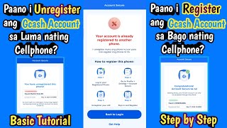 How to unregister gcash account in old phone  Paano mag register ng gcash account sa bagong phone [upl. by Elton]