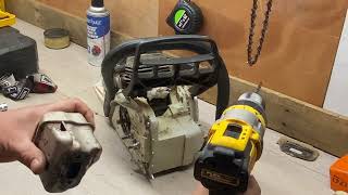 Stihl MS 271 Muffler Mod  Removal and Replacement [upl. by Leinad]