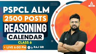 PSPCL ALM Exam Preparation  Reasoning Class  Calendar 6 By Raj Sir [upl. by Ettenwad540]