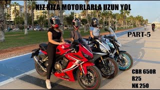 3 KIZ 3 MOTOSİKLET 2700 KM Part5 SONUNDA MERSİNE VARDIK [upl. by Ahtamat]