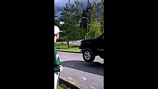 Car rollover in high school parking lot [upl. by Yentroc]