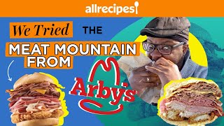 Meat Mountain Arbys Secret Menu Item  We Tried It  Allrecipescom [upl. by Nelyak]