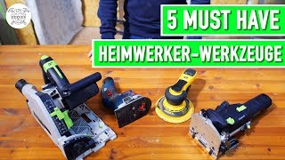 5 Must Have Werkzeuge für Heimwerker  Tipps vom Tischlermeister  Jonas Winkler [upl. by Ellimaj]