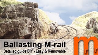 Ballasting of track with integrated roadbed  Detailed guide DIY [upl. by Annie501]