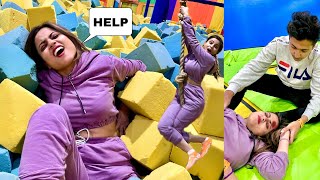 Got injured in trampoline Park 😢  Nishu Tiwari vlogs [upl. by Anthe]