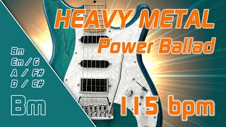 Heavy Metal Power Rock Ballad Backing Track Jam in Bm  B minor [upl. by Ordnaxela]