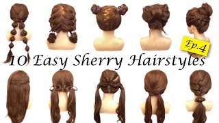 10種簡單快速兒童俏皮可愛小朋友編髮綁法教學10 Simple Quick and Easy Hairstyles of Child ☆ Sherry [upl. by Kancler]