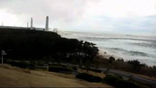 Japan video shows moment tsunami hit Fukushima nuclear plant [upl. by Herzen]