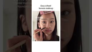 Easy school Korean makeup 💄 [upl. by Shorter]