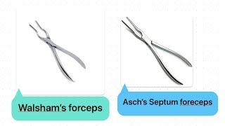 ENT instruments 5 Walsham’s forceps  Asch’s Septum forceps  septum deformity [upl. by Anaizit]