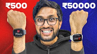 Rs 500 Smartwatch vs Rs 50000 Apple Watch [upl. by Townshend]