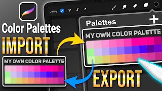 How To Import And Export Color Palettes In Procreate  Tutorial For Beginners [upl. by Atiuqes]