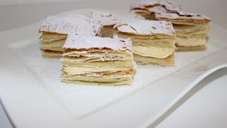 RECEPT ZA KREMPITU NA FRANCUSKI NAČIN  MILLEFOGLIE NAPOLEON [upl. by Modestine]