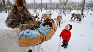 pregnancy and giving birth in arctic north nomads life [upl. by Alleirbag380]