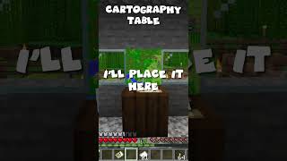 Lets Make a Cartography Table in Minecraft Survival 😎😎 shorts [upl. by Ailemor]