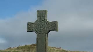 The late medieval Small Cross or Thiefs Cross Kildalton Old Church Islay Argyll Scotland 8924 [upl. by Anrapa892]