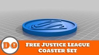 Justice League Coasters Inkscape to 3D Print [upl. by Noakes]