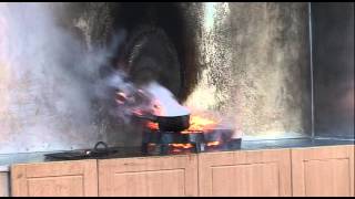 Chip Pan Fire Demonstration [upl. by Athiste]