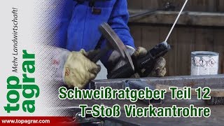 Tutorial Videoratgeber  Schweißen mit Christoph  Teil 12 TStoß am Vierkantrohr [upl. by Ardnasirhc102]