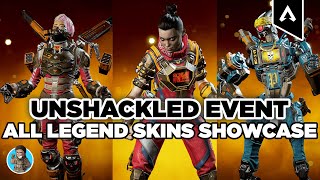 Best Legendary Pathfinder Skin ALL Unshackled Event Skins Apex Legends Season 12 [upl. by Ellesor]