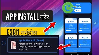 Install app and earn new esewa earning app Paypal earning app [upl. by Adnirak257]