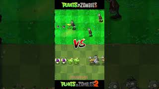 Pvz Vs Pvz 2  Puff Shrooms Split Pea Plant Team vs Team Newspaper Zombies shorts [upl. by Dom]