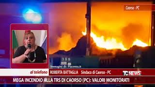 Mega incendio alla TRS di Caorso PC valori monitorati [upl. by Enyak]