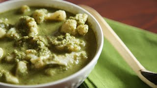 Cauliflower Green Curry  Indian Curry Recipe  Divine Taste With Anushruti [upl. by Geof]