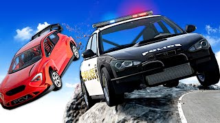 POLICE CHASE ON MOUNTAIN SIDE BeamNG [upl. by Sida]