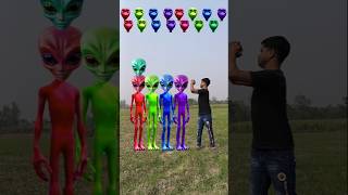 red green blue amp purple alien dancing and deepu sakha Correct headmatching gameMagical video funy [upl. by Hurlbut]