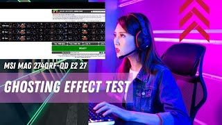 MSI MAG 274QRFQD E2 27” WQHD Gaming Monitor Ghosting Effect and Colour Test [upl. by Acirrej]