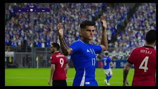 Italy vs Albania in the EURO 2024 in efootball PES 21 Virtuared mod 84 [upl. by Aknayirp]