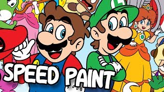 Super Mario Poster Speedpaint [upl. by Andriana]