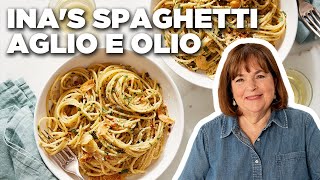 Ina Gartens 5Star Spaghetti Aglio e Olio  Barefoot Contessa  Food Network [upl. by Neila]