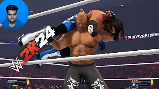 Brock Lesnar vs Aj Styles Full Match on Survivor Series Hindi Gameplay WWE 2K24 PC [upl. by Merry]