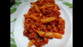 macarrones con carne molida y tomate [upl. by Nakre]