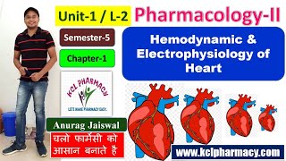 Hemodynamic amp Electrophysiology of Heart  Chapter1 L2 unit1  5th sem  Pharmacology II [upl. by Aniratak]