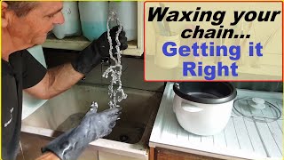 Wax a NEW chain  Rewaxing a chain [upl. by Rosane962]