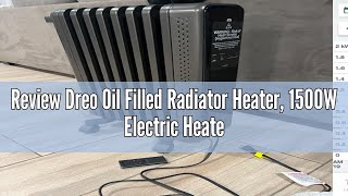 Review Dreo Oil Filled Radiator Heater 1500W Electric Heaters for Indoor Use Safety Heat for Large [upl. by Friedman]