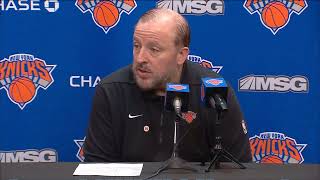 Tom Thibodeau PostGame Live Interview  Detroit Pistons vs New York Knicks [upl. by Alegnat441]