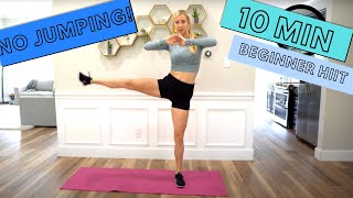 NO NOISE BEGINNER HIIT WORKOUT  NO JUMPING APARTMENT FRIENDLY  INTRODUCTORY HIIT WORKOUT [upl. by Etnemelc]