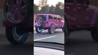 Pink Jeep Wrangler Highway Rollin on 32’s [upl. by Neerhtak991]