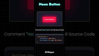 🚀✨ Create a Cool Neon Button with CSS amp HTML ✨🚀 [upl. by Oicaro803]